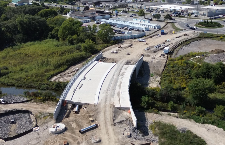 Schneider Creek Bridge progress