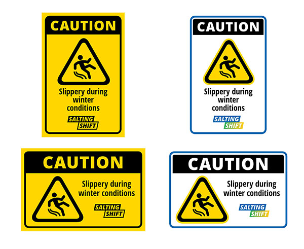 Caution window decals