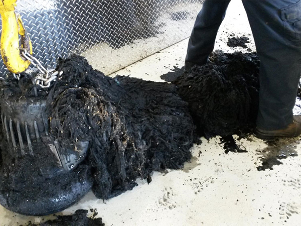 Unscheduled maintenance at wastewater treatment plant from wipes flushed down toilets