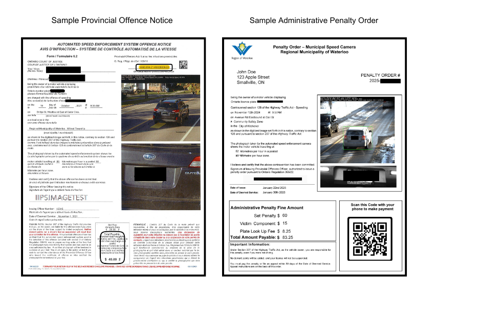 sample offence notice and penalty order